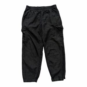 Roots Canada Linen+Cotton Black Cargo Jogger Pants Size S